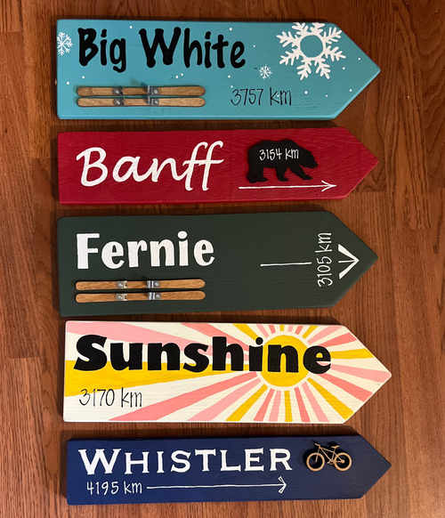 'Missing you TWO' Arrow Signs - Set of 2