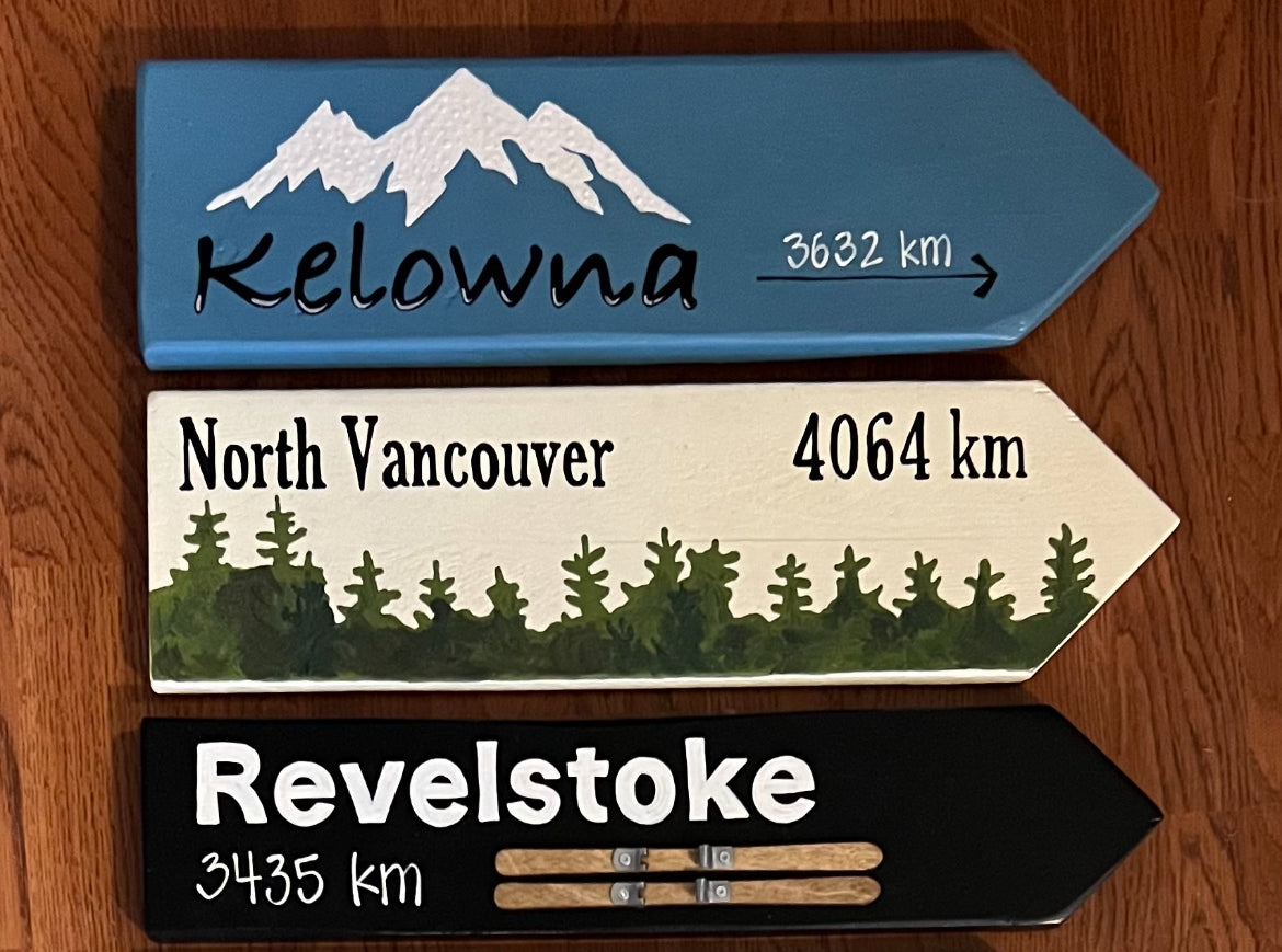 'Missing you TWO' Arrow Signs - Set of 2