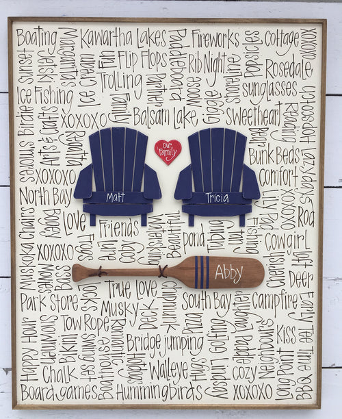 2 Chairs 1 Paddle 24x30