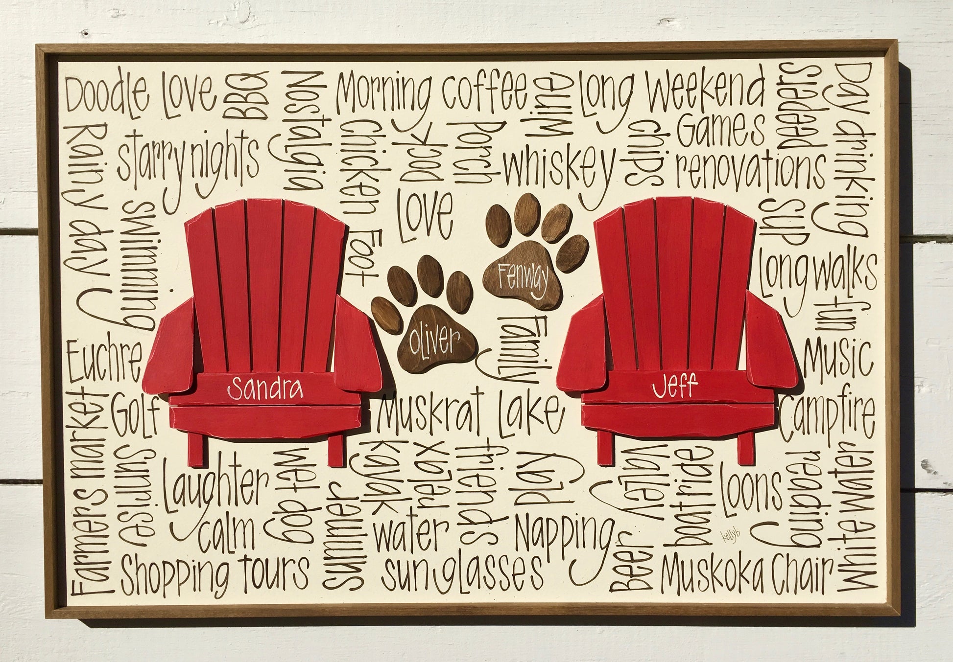 Chair Duo & Paw Prints 16x24