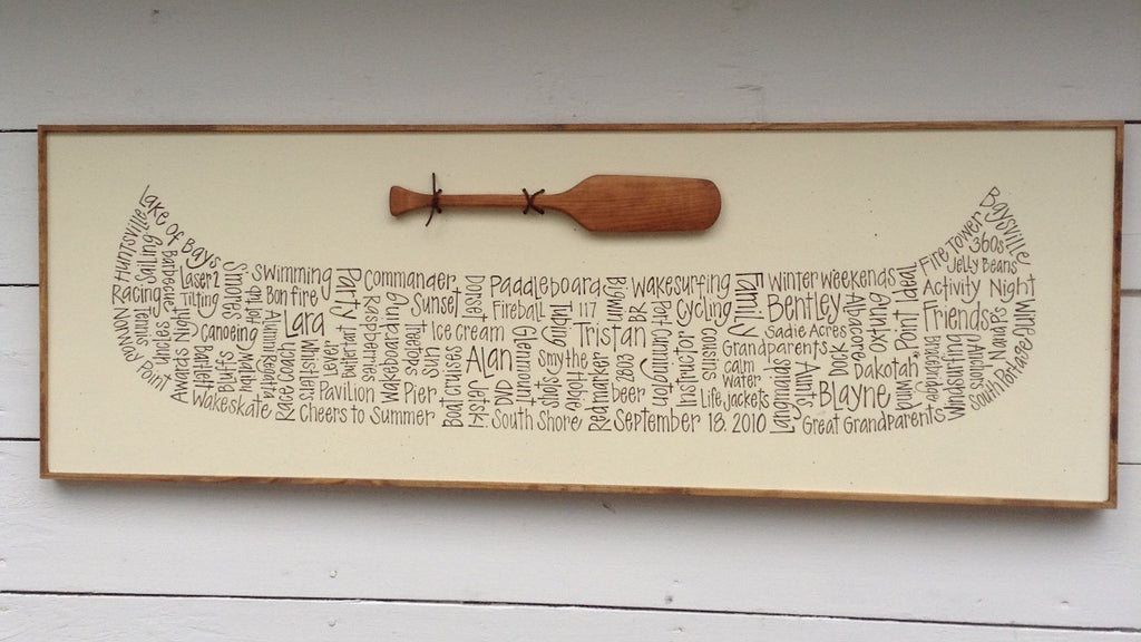 Biggest Word Canoe 16x48