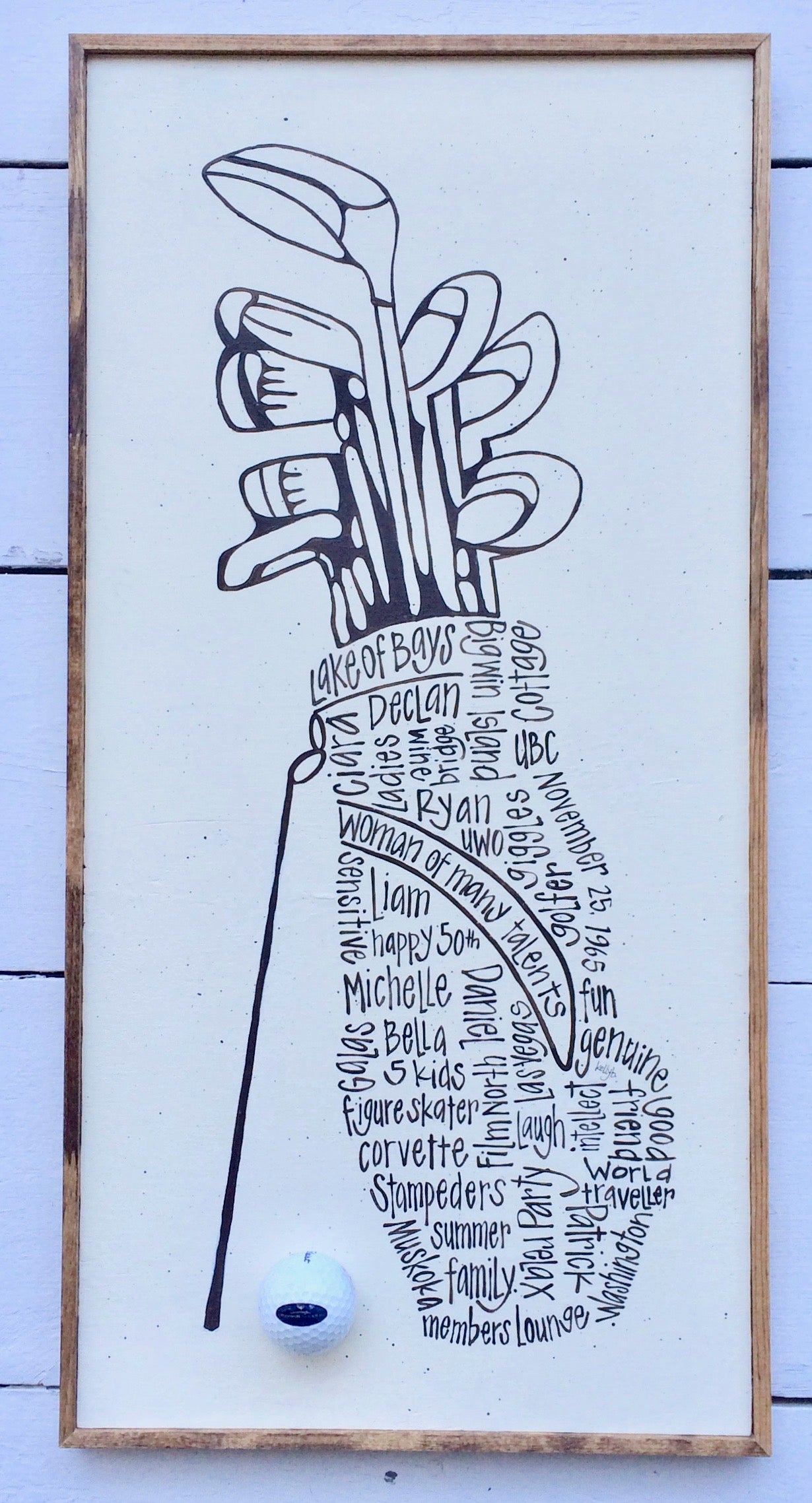 Fore the Love of Golf Bag 12x24