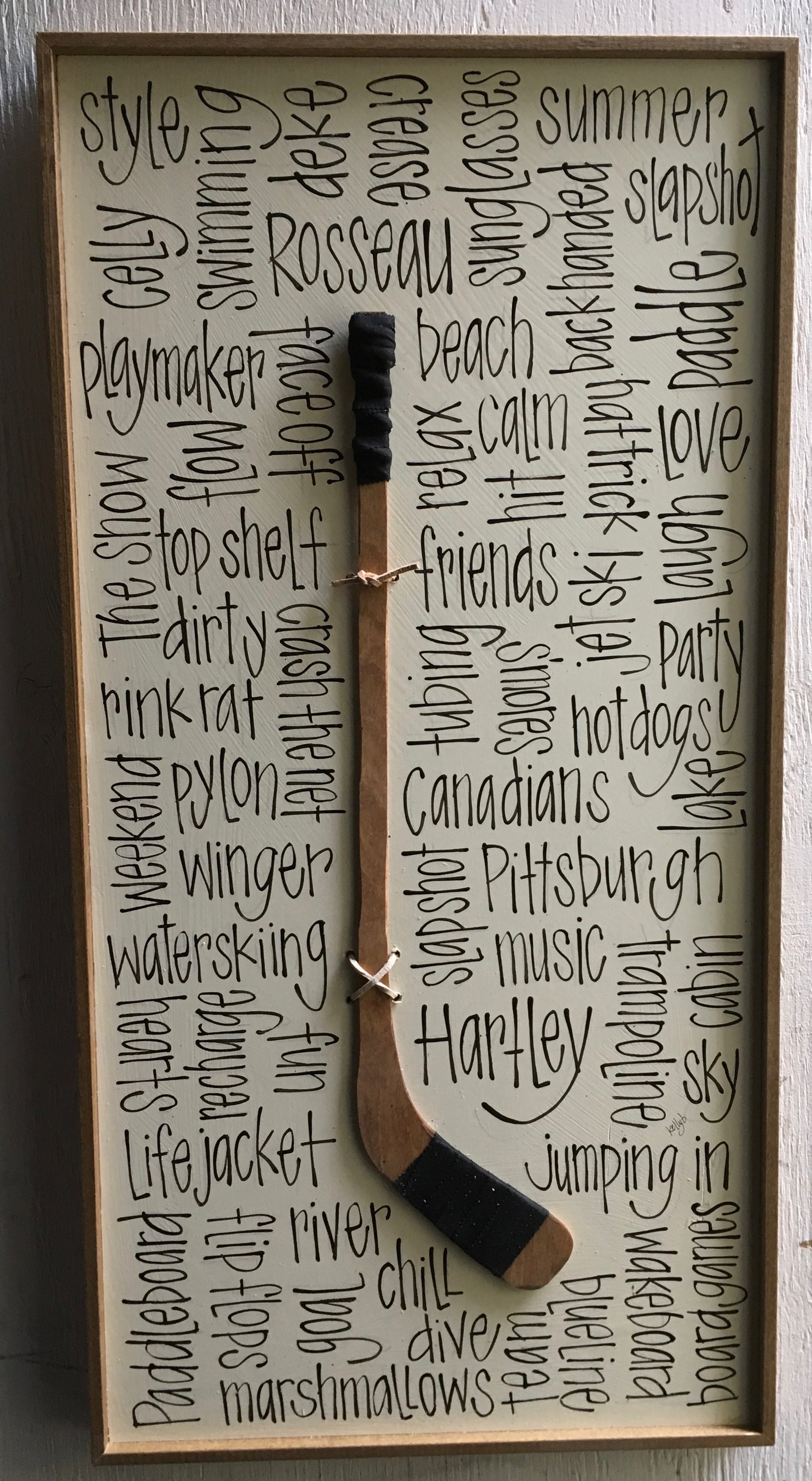 Hockey Stick Player 12x24