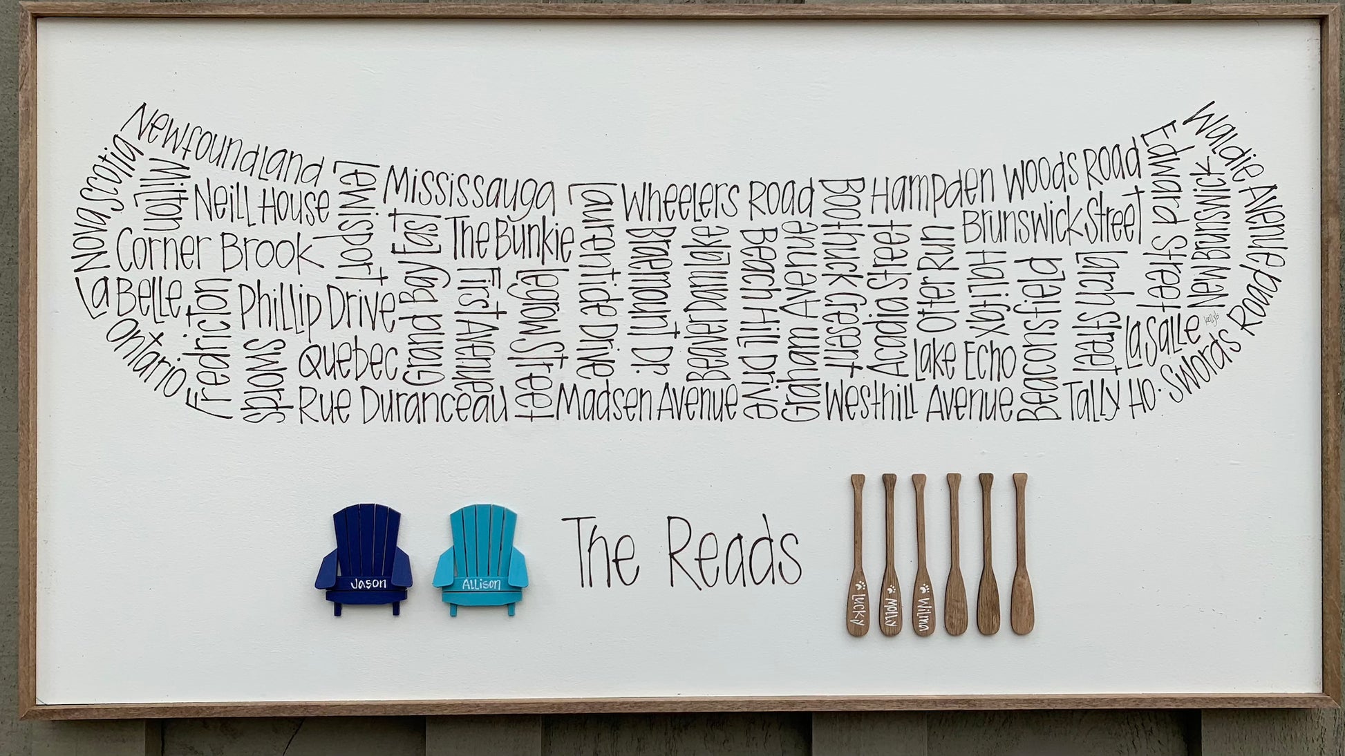 Family Word Canoe 12x24