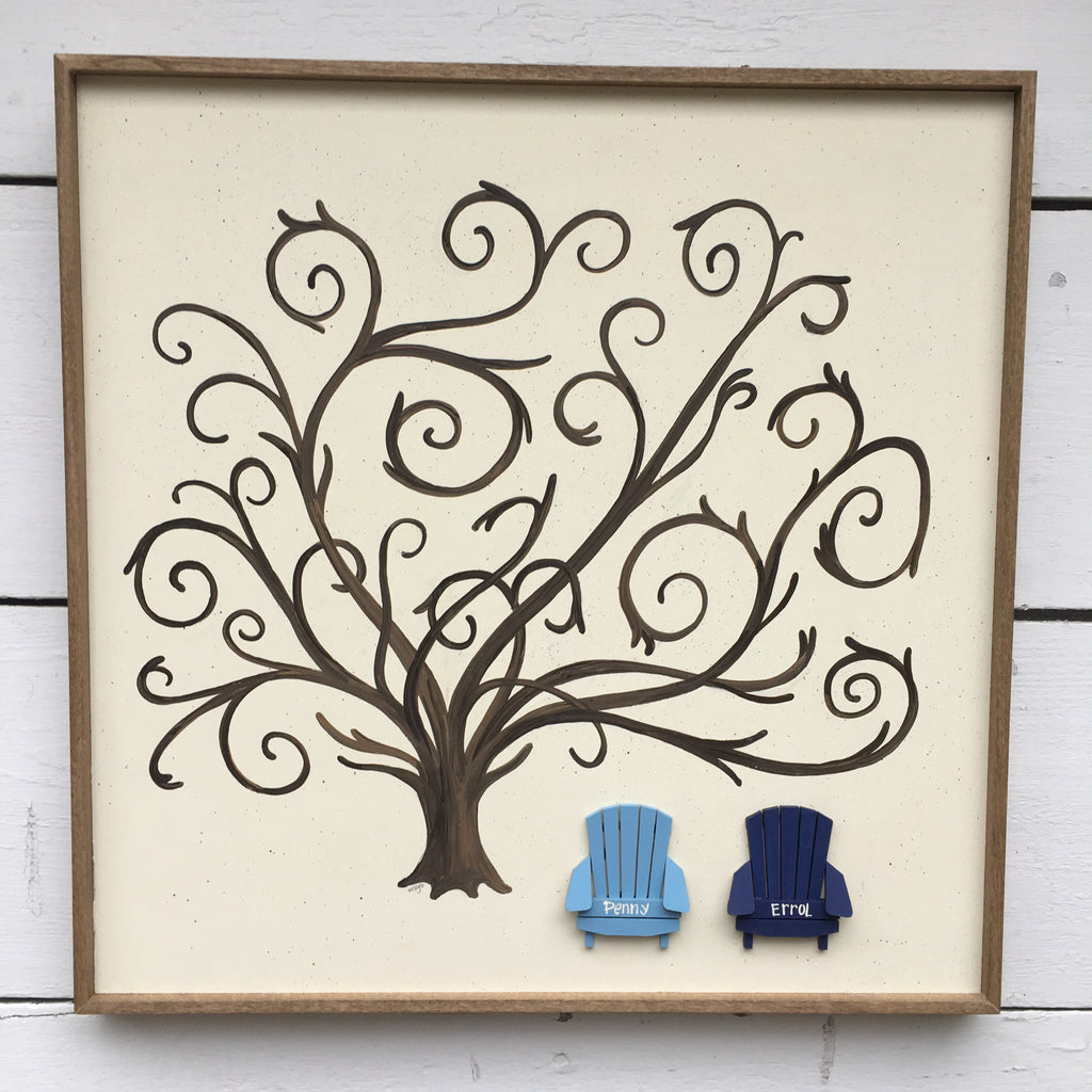 Sweet Guest Book Tree with Chairs 16x16