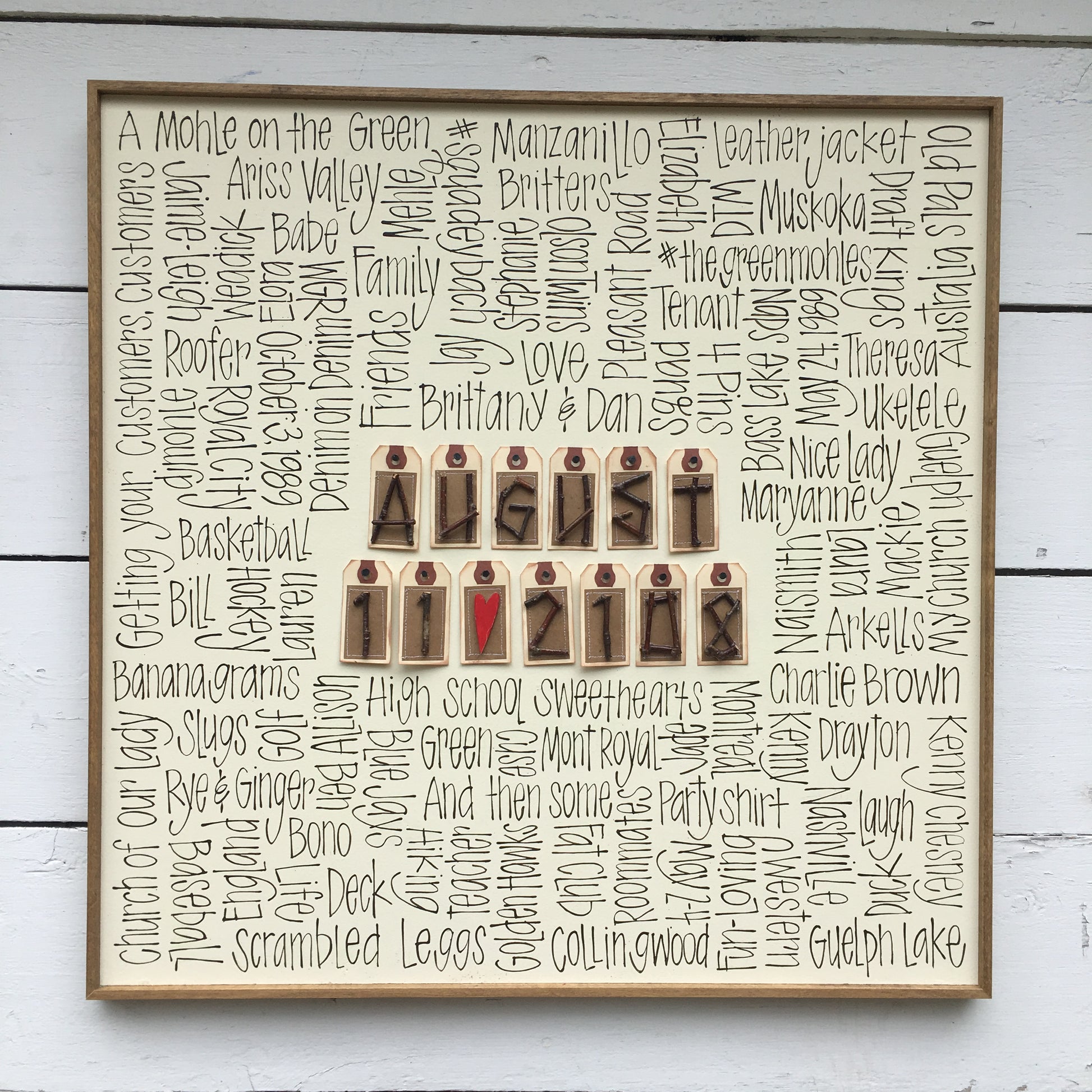 Simple Wedding Date 24x24