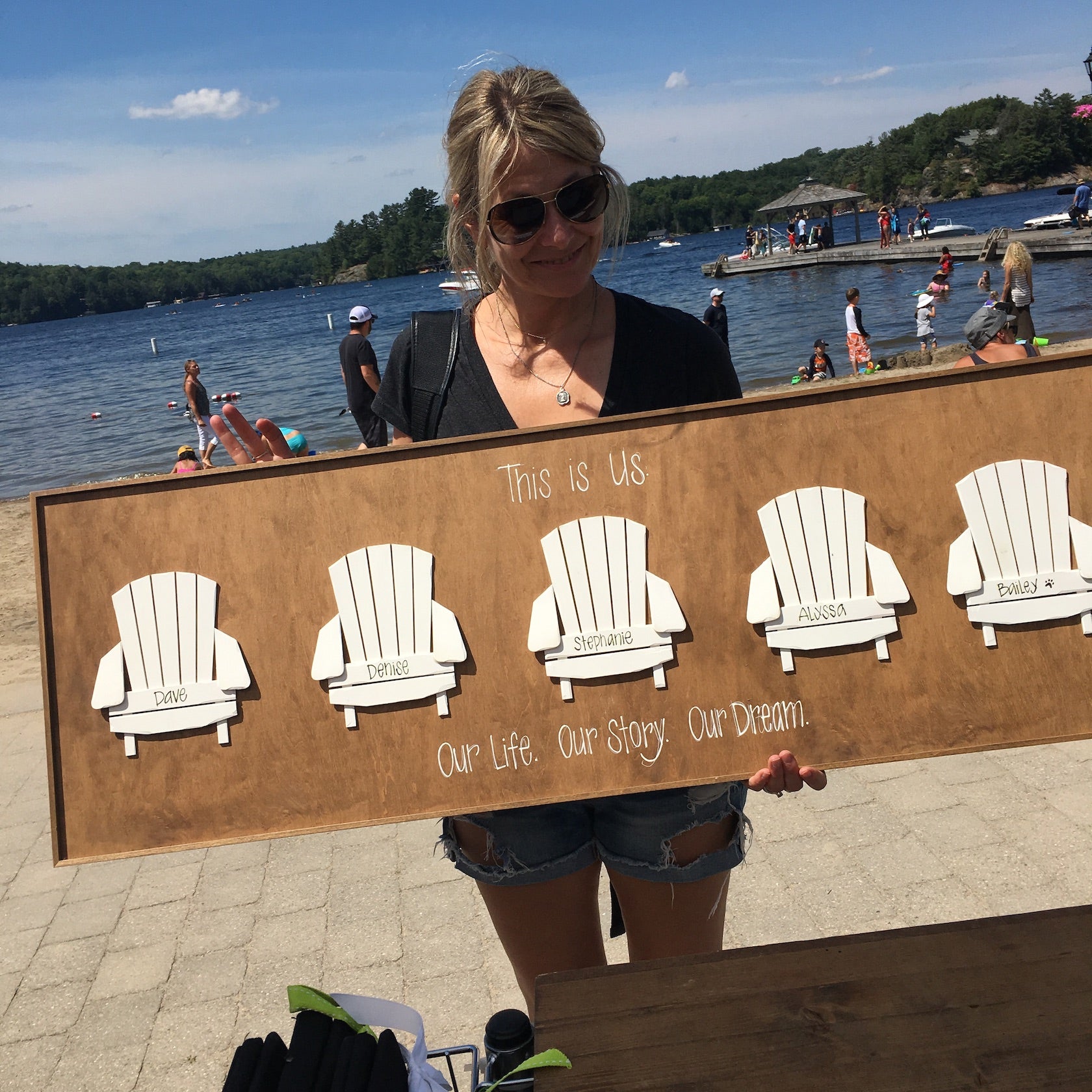 Naked Muskoka Chair Row 16x48