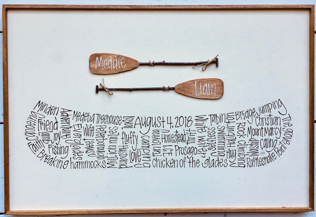 Sweet Word Canoe 16x24
