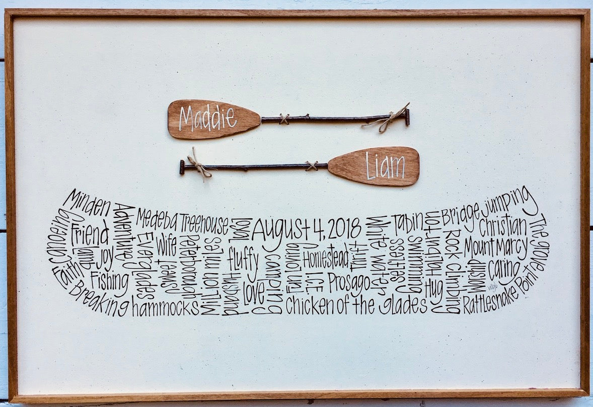 Sweet Word Canoe 16x24