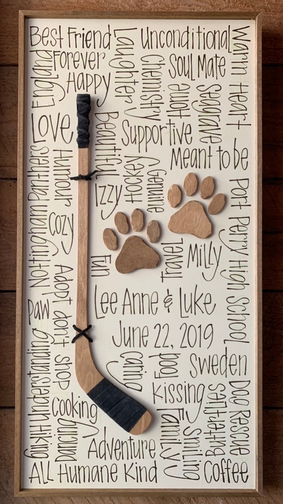 Hockey Stick Player 12x24