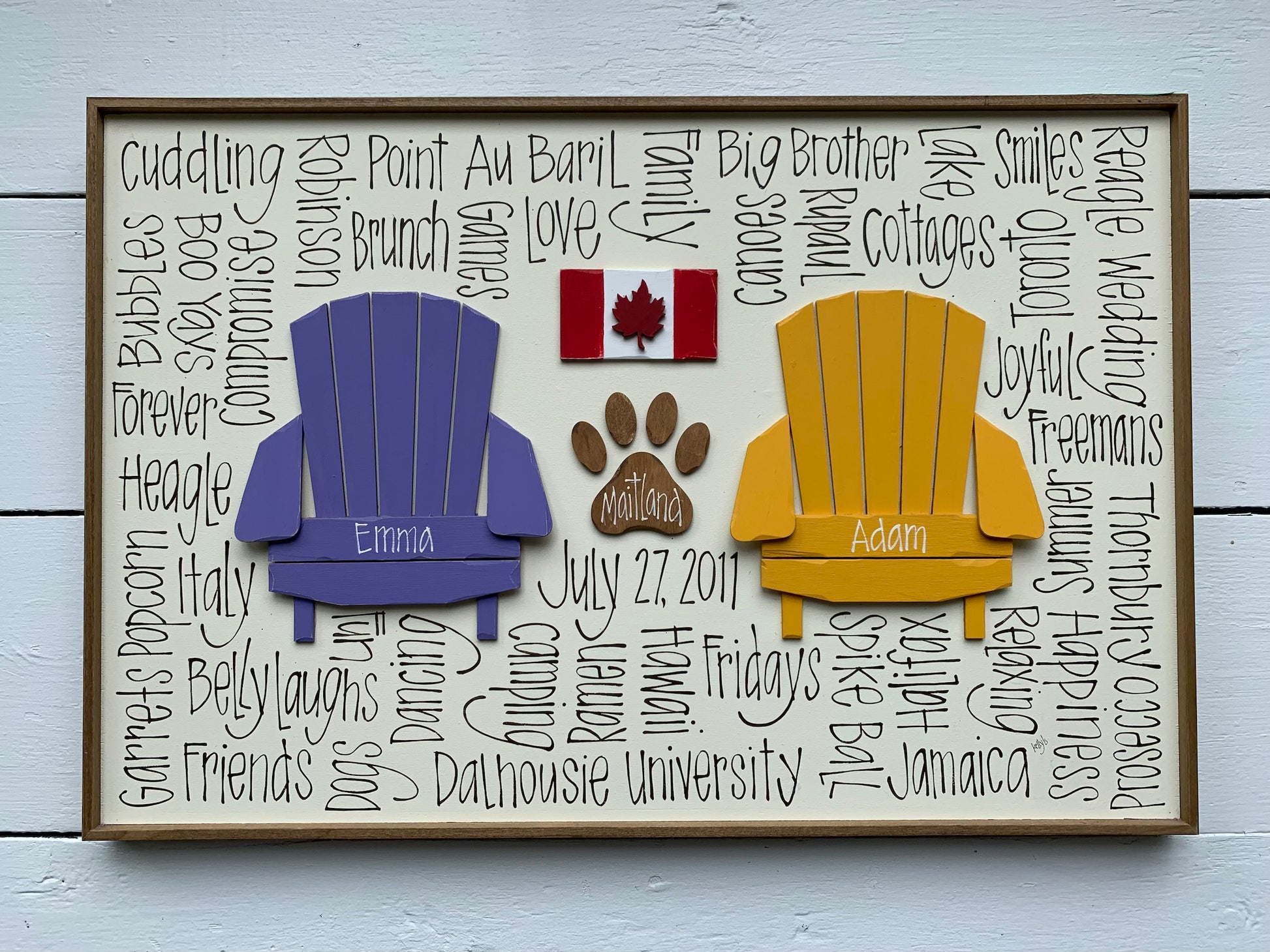 Chair Duo & Paw Prints 16x24