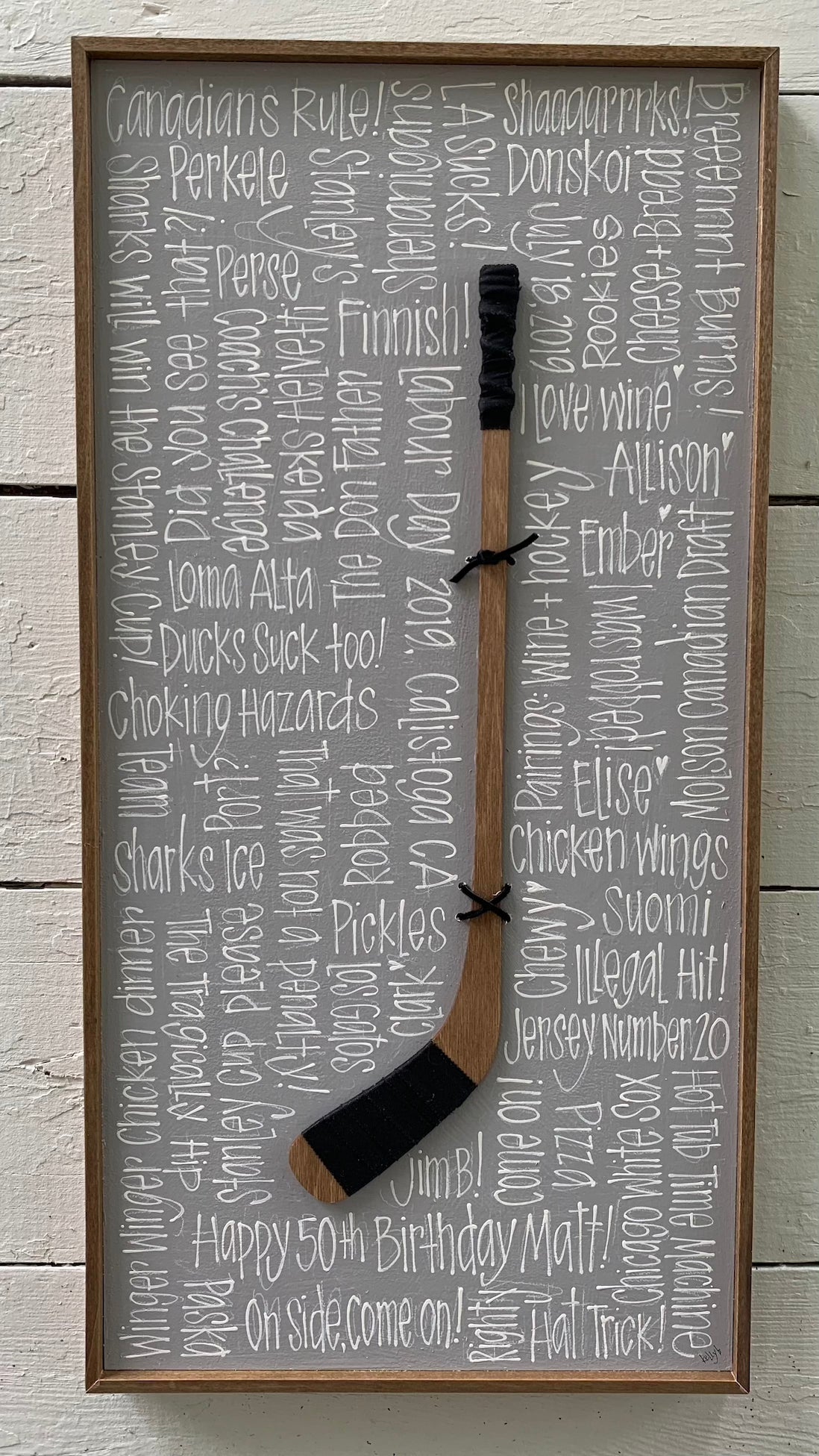 Hockey Stick Player 12x24