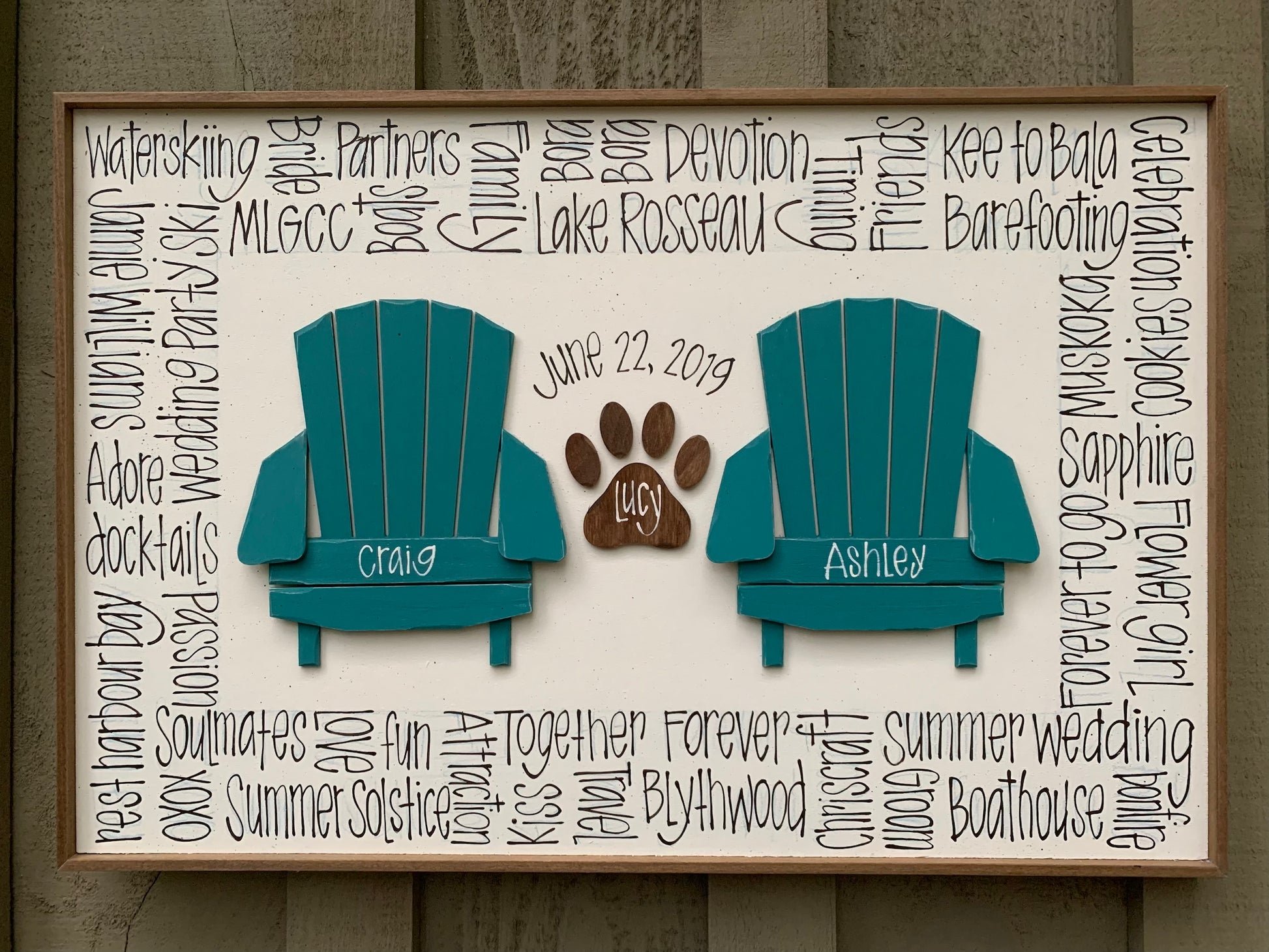 Chair Duo & Paw Prints 16x24