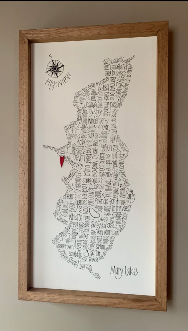 25"x40" with Chunky Rustic Pine Frame