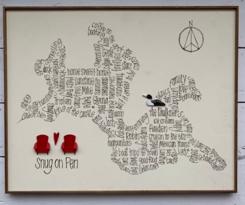 On Laketime - Huge Word Map 24x30