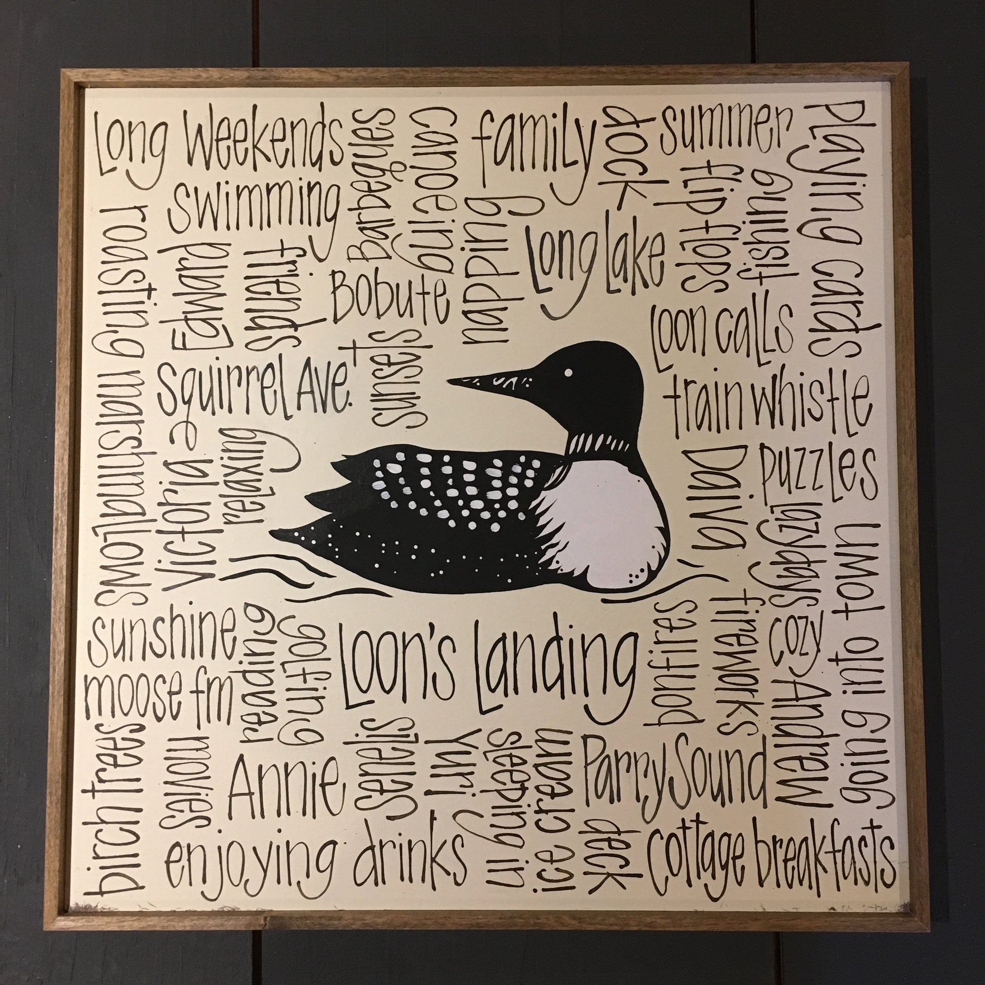 Painted Loonie 16x16