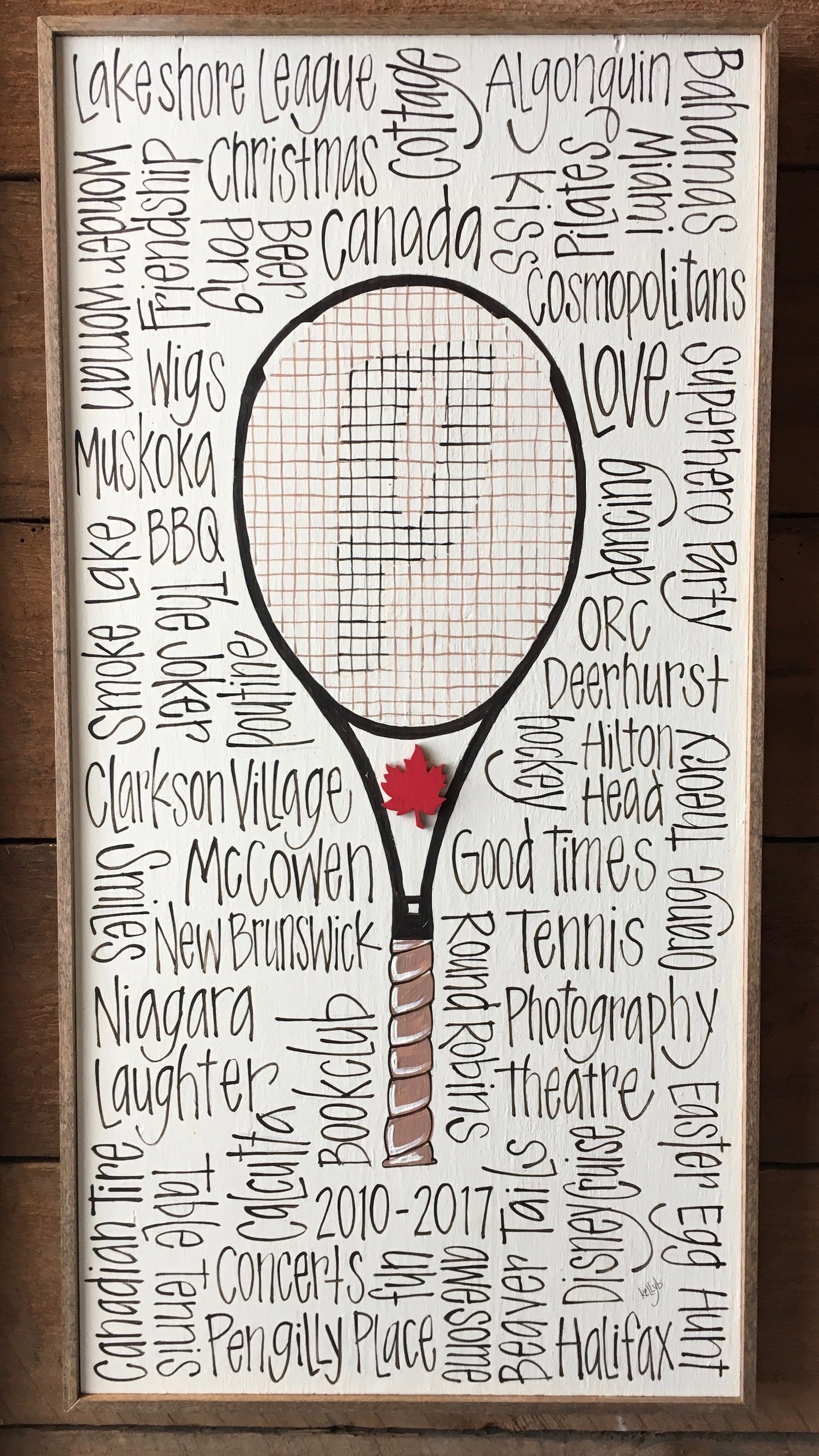 Tennis Score is Love 12x24
