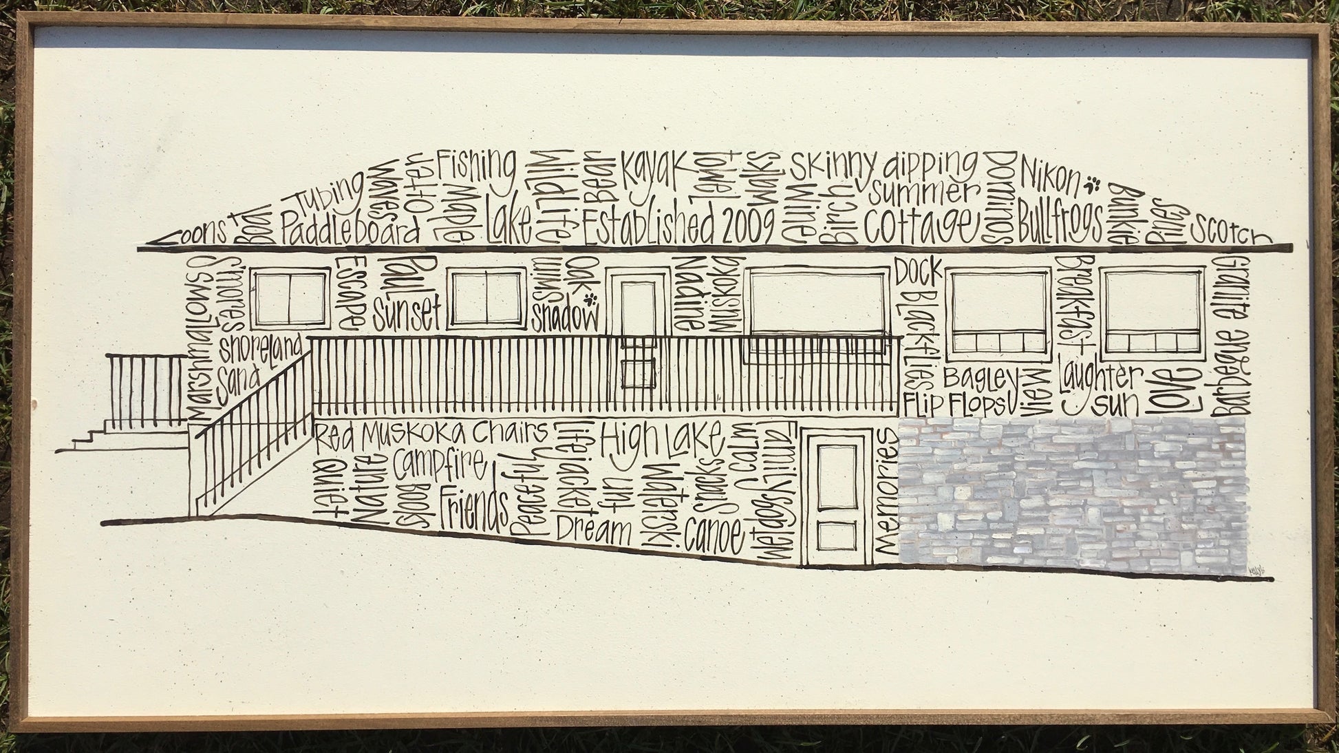 Cottage in Words 16x30