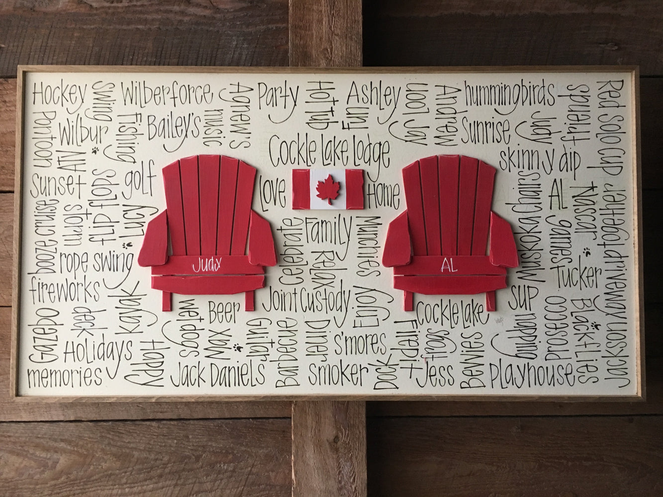 2 Chairs & More (heart/flag/campfire) 16"x30"