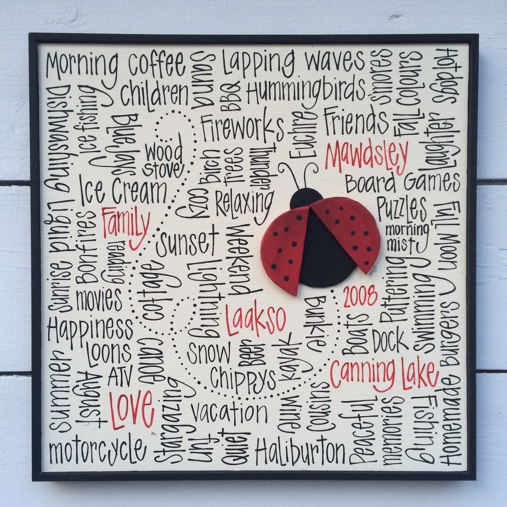 Sweet Little Ladybug 16x16