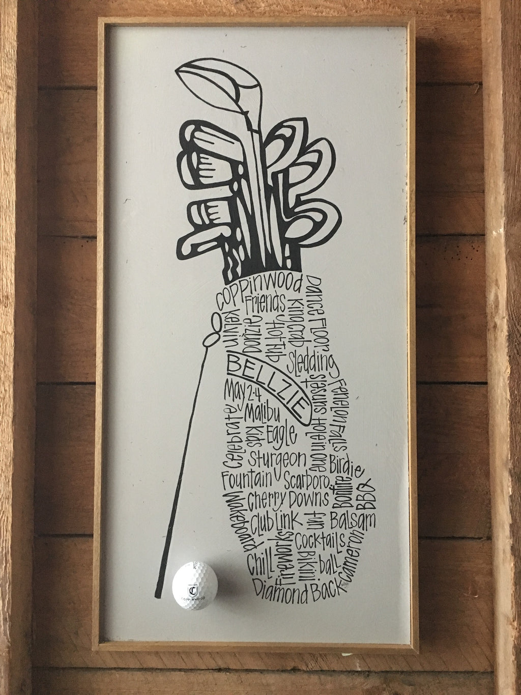 Fore the Love of Golf Bag 12x24