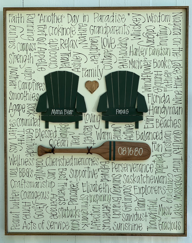 2 Chairs 1 Paddle 24x30