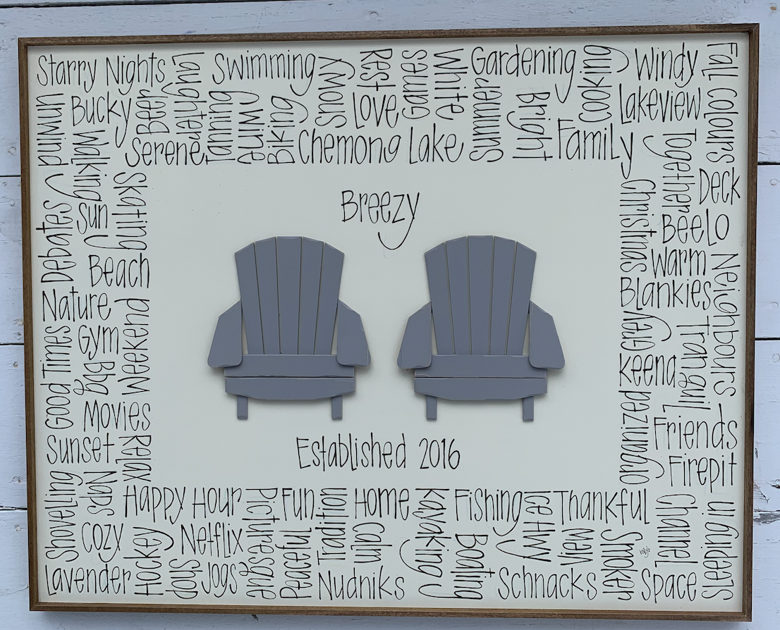 2 Chairs 1 Paddle 24x30