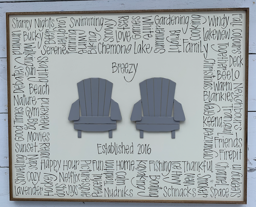 2 Chairs 1 Paddle 24x30