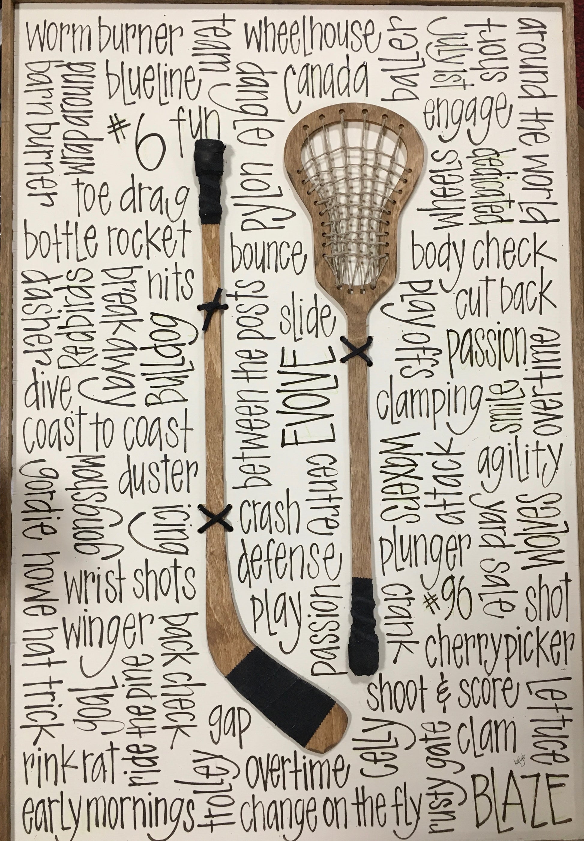 Stick Duo - Hockey & Lacrosse 16x24