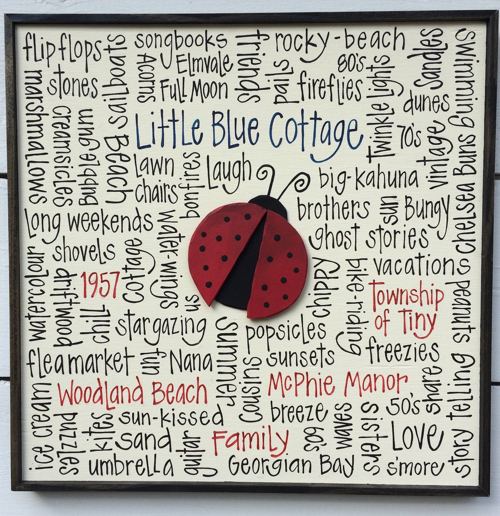 Sweet Little Ladybug 16x16