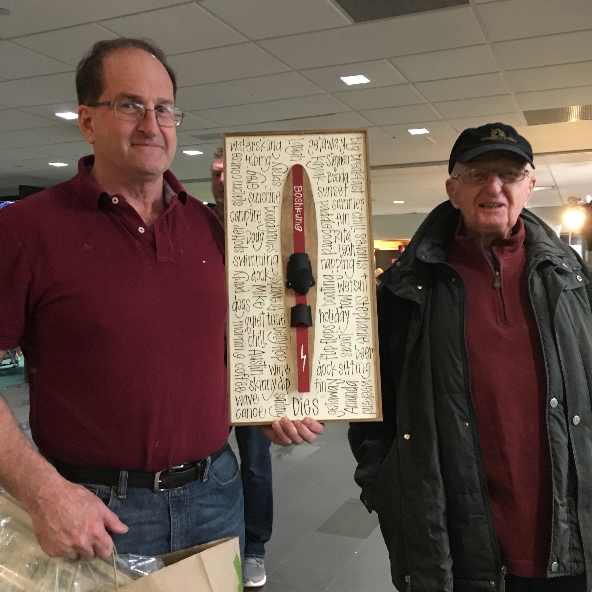 WaterSki Striped Love 12x24