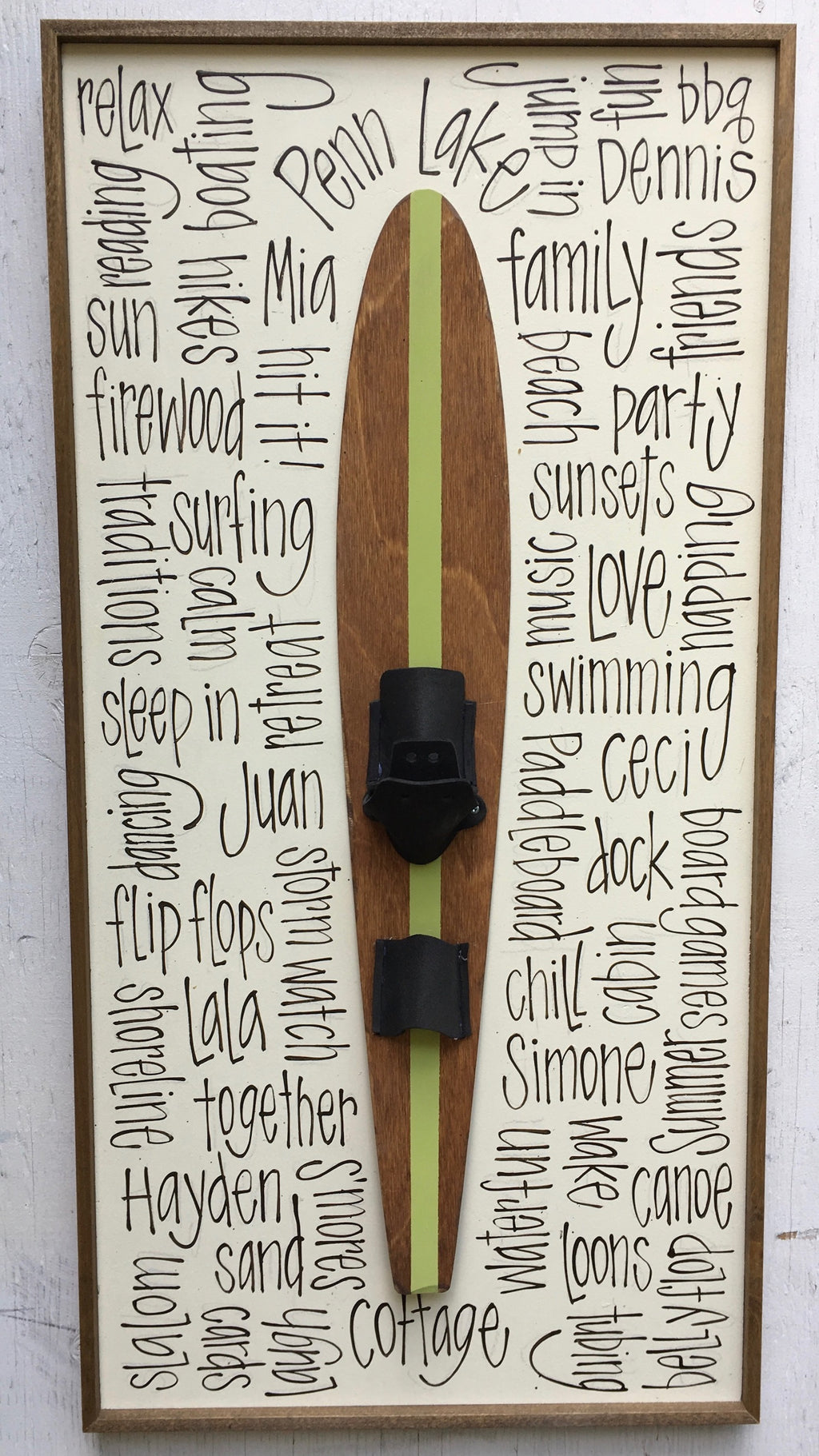 WaterSki Striped Love 12x24