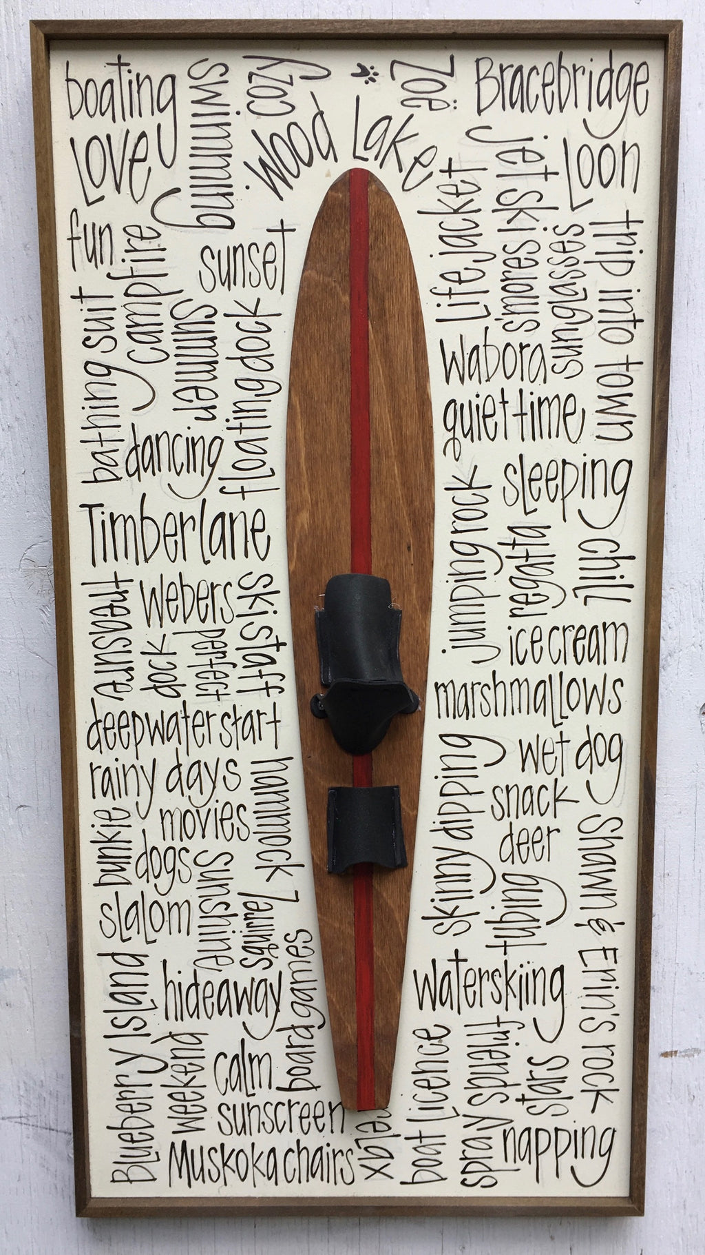 WaterSki Striped Love 12x24